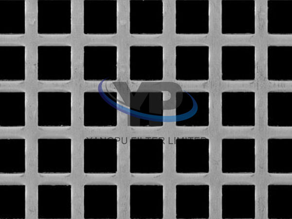 Square hole perforated metal